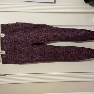 All in Motion purple animal print leggings.